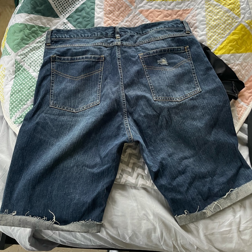Men’s jeans shorts , wore once to big now